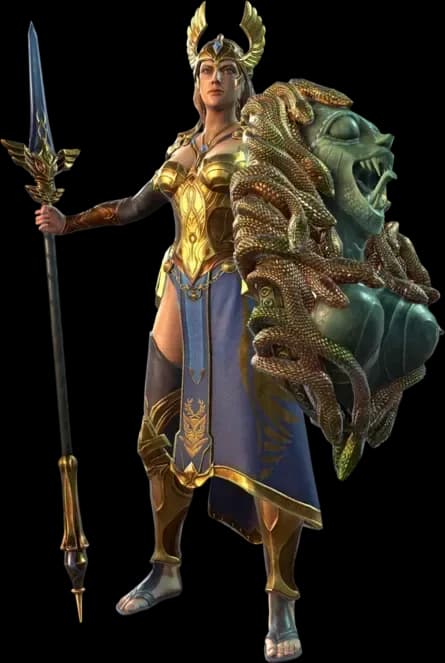 Athena character render — Godforge