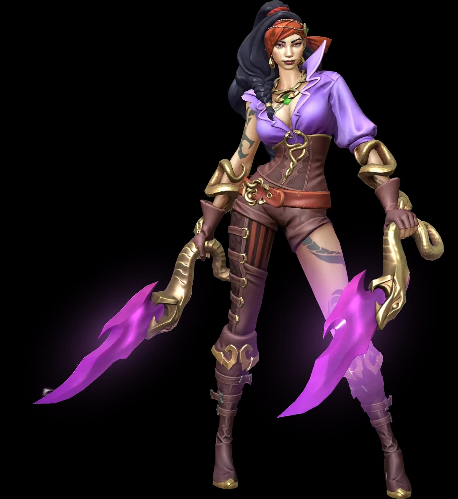 Nioko Glassfang character render — Invokers: Titan Legacy