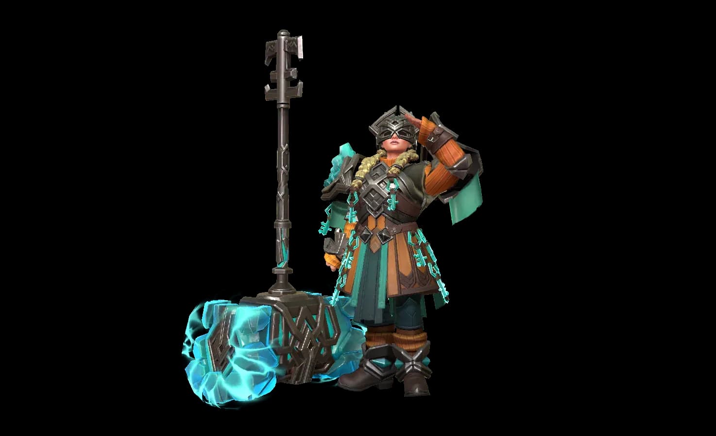Vaultkeeper Stullda character render — Invokers: Titan Legacy