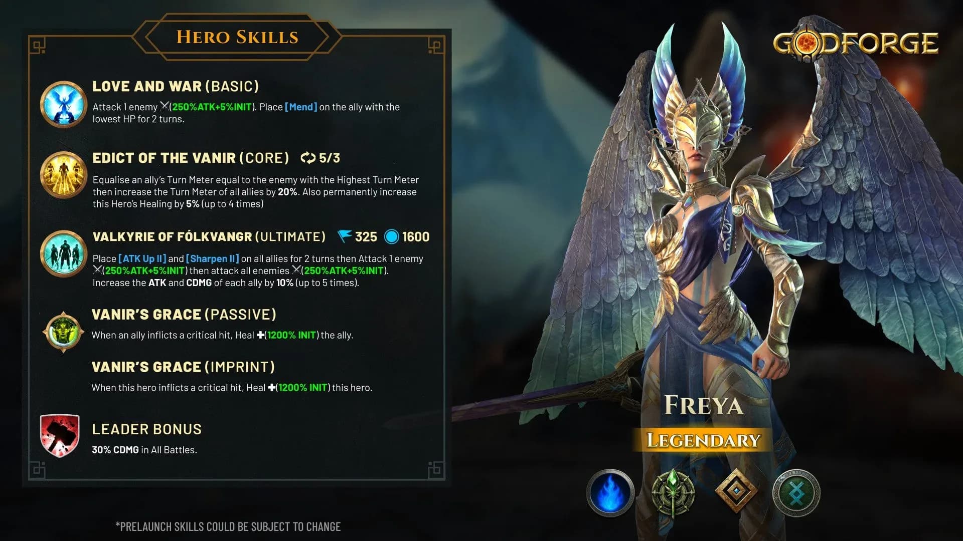 Freya character render — Godforge