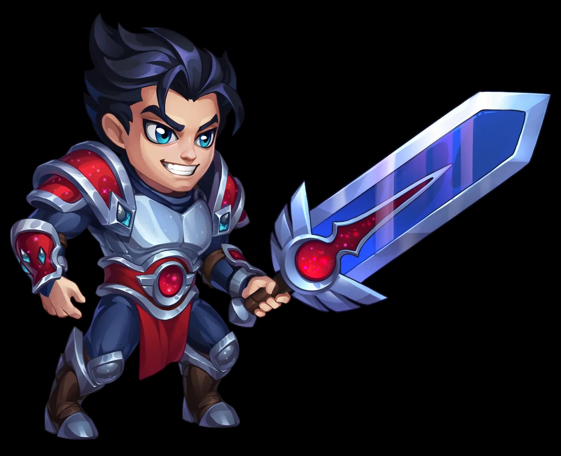 Galahad character render — Hero Wars