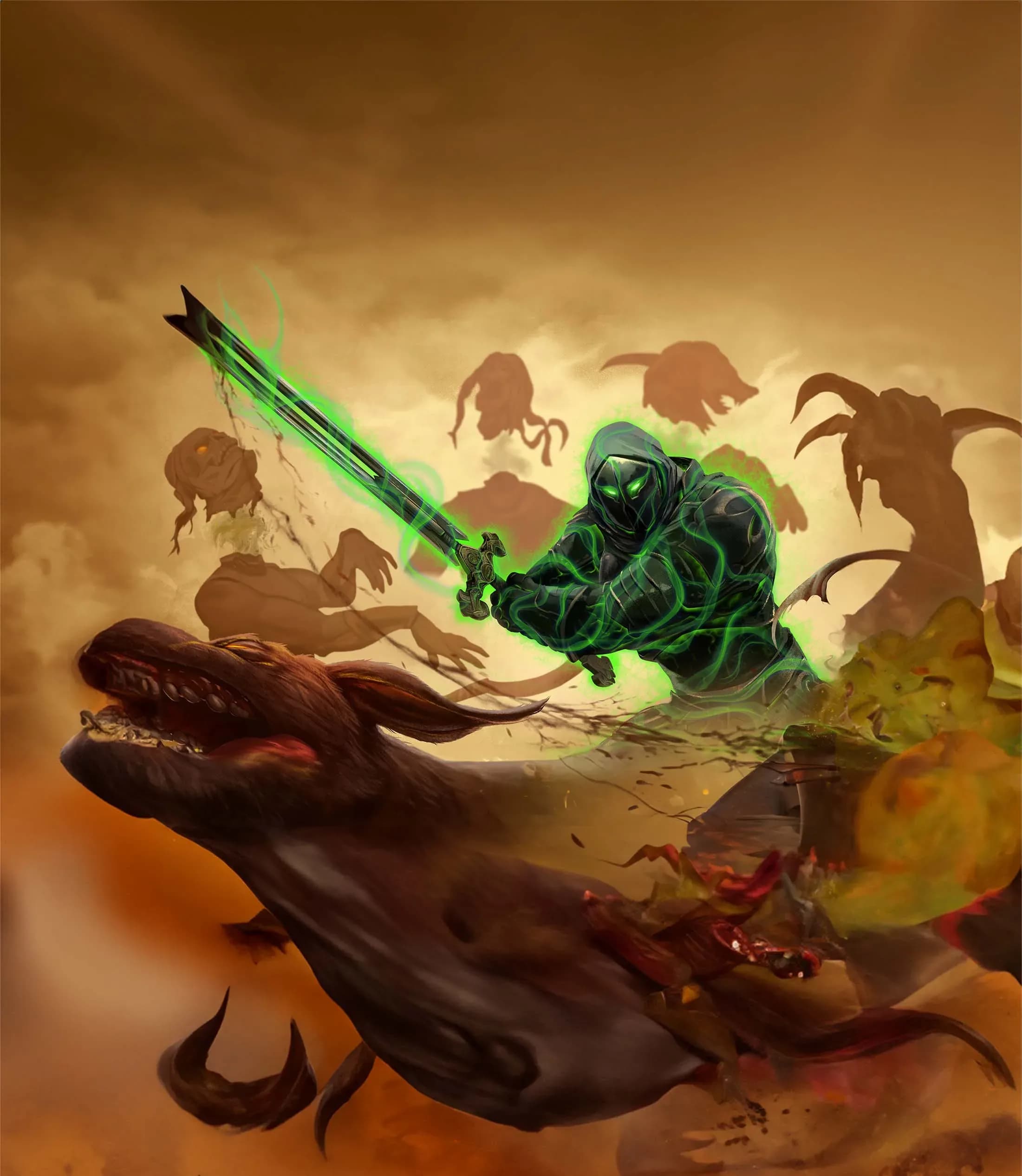 Green Knight character render — Godforge