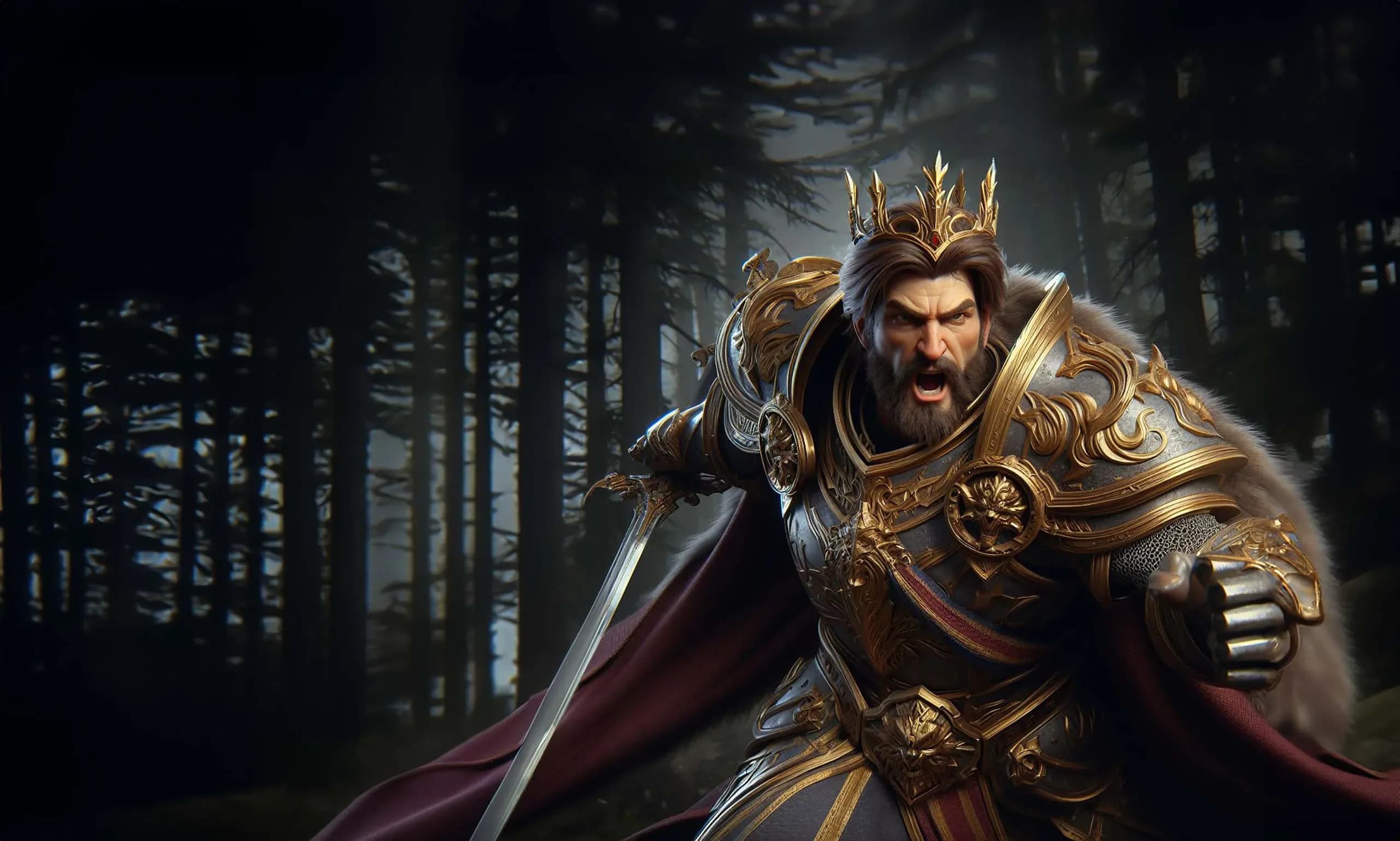 King Arthur character render — Godforge