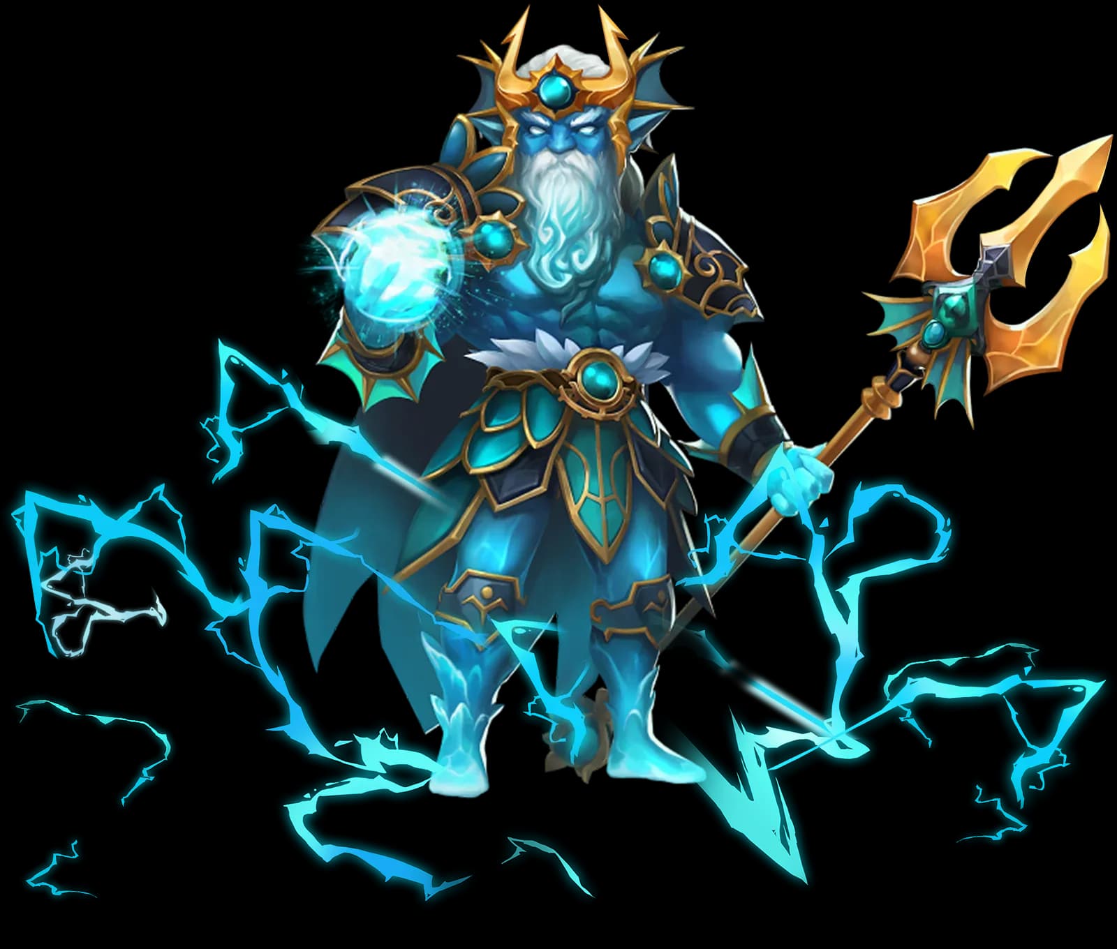Poseidon character render — Summoners War