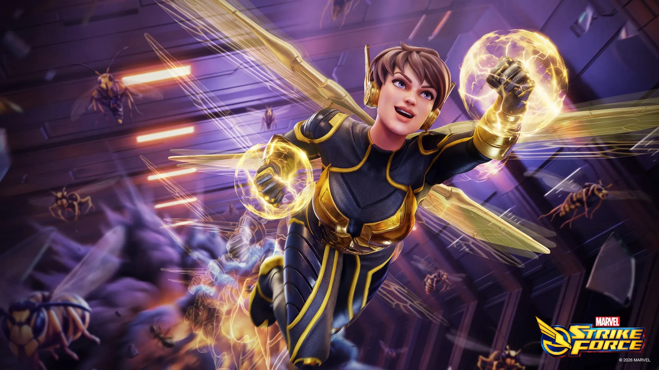 Wasp character render — MARVEL Strike Force