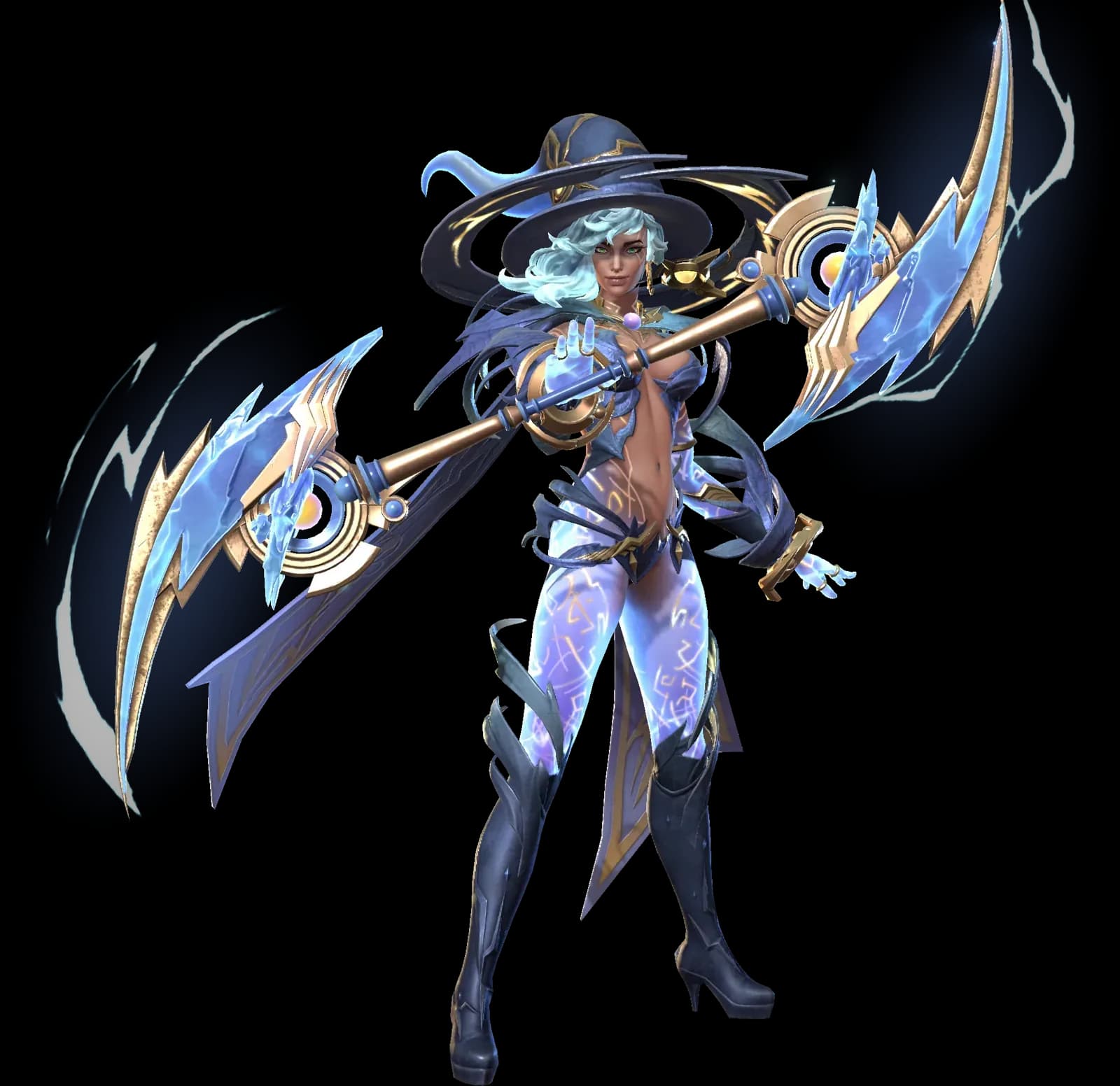 Lektrine the Storm Witch character render — Invokers: Titan Legacy