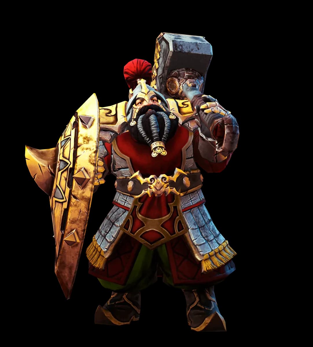 Troddar Shieldbearer character render — Age of Magic